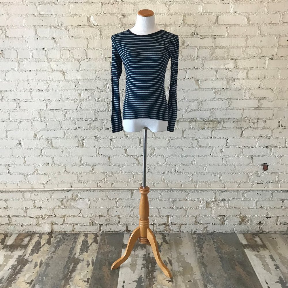 GAP Navy Striped Long Sleeved Tee Small